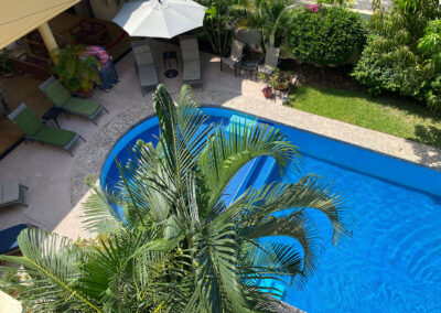 The swimming pool at zandoyo bed & breakfast
